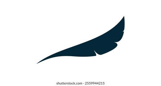 Feather Icon Vector Design. Black Quill Icon