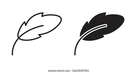 Feather icon vector design element logo template