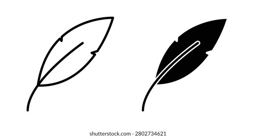 Feather icon vector design illustrations.