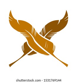 feather icon vector design template