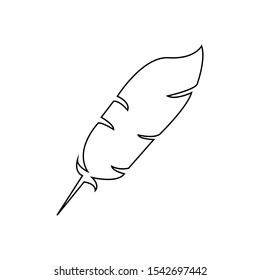 Feather icon vector design template