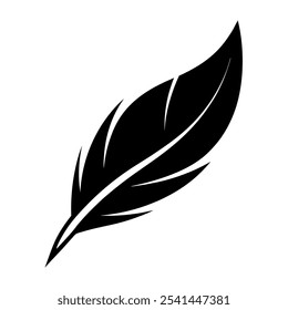 Diseño del Vector del icono de la pluma con un fondo blanco