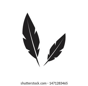 Feather icon vector flat illustration