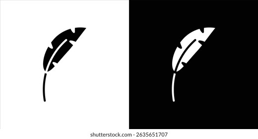 Feather icon Vector in flat style. Collection silhouettes