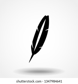 feather icon vector. feather vector graphic illustration
