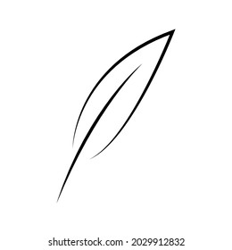 Feather icon vector. History illustration sign. Writer symbol. old pen logo.