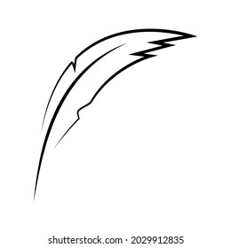 Feather icon vector. History illustration sign. Writer symbol. old pen logo.