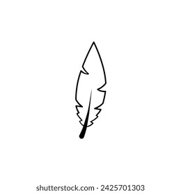 Feather icon vector. History illustration sign. Writer symbol. old pen logo.