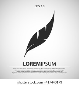 feather icon. feather vector illustration