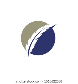 feather icon Vector Illustration design Logo template