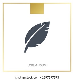 feather icon. Vector illustration EPS 10.