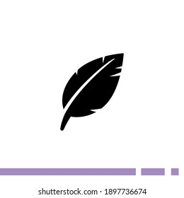 feather icon. Vector illustration EPS 10.