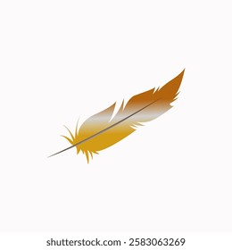 Feather icon. Vector illustration isolated on white background for graphic and web design.