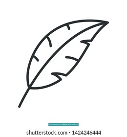 Feather Icon Vector Illustration Logo Template