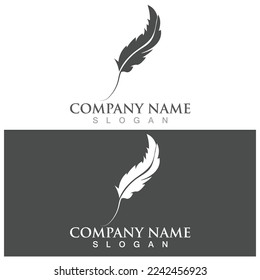 feather icon vector illustration logo