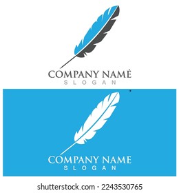 feather icon vector illustration logo