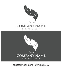 feather icon vector illustration logo