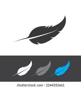 feather icon vector illustration logo