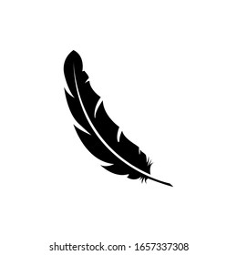 Feather icon vector illustration on white background