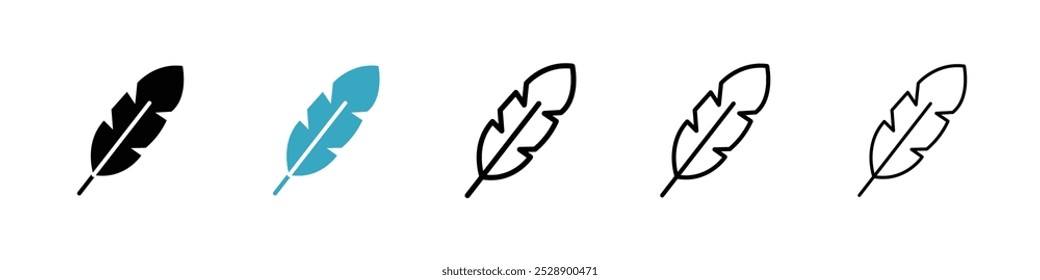 Conjunto de Ilustración vectorial de ícono de pluma