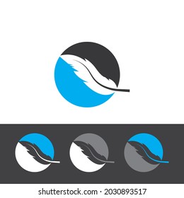 feather icon vector ilustration logo