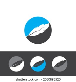 feather icon vector ilustration logo