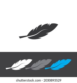 logotipo de ilustración del vector del icono de pluma