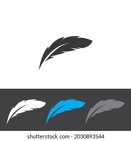 feather icon vector ilustration logo