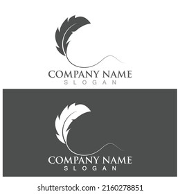feather icon vector ilustration logo