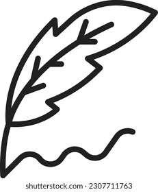 Feather icon vector image. Suitable for mobile application web application and print media.
