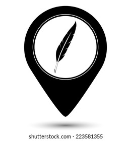 feather icon - vector map pointer