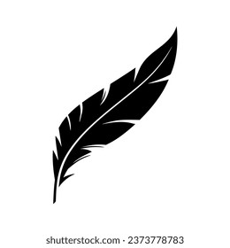 Feather Icon vector on white background