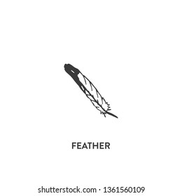 feather icon vector. feather sign on white background. feather icon for web and app