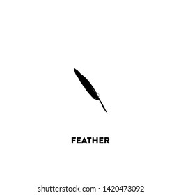 feather icon vector. feather sign on white background. feather icon for web and app