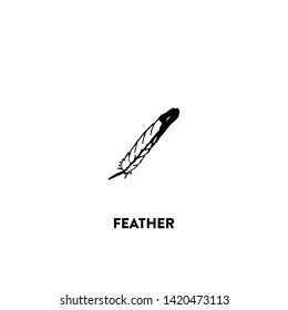 feather icon vector. feather sign on white background. feather icon for web and app