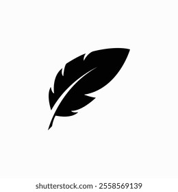 Feather icon vector, sign, symbol, logo, illustration, editable stroke, flat design style vector template