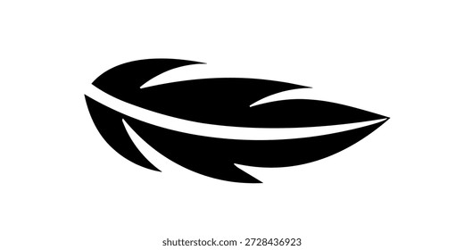 Vector, signo, símbolo, logotipo, ilustración, movimiento editable, estilo de diseño plano aislado en blanco lineal. Silueta de plumas.