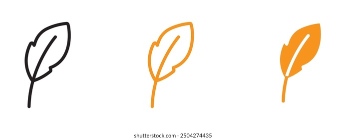 Feather icon web design in vector