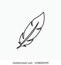 Feather Icon. Write, Correspondence Symbol for Design, Presentation, Website or Apps Elements.