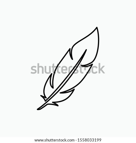Feather Icon. Write, Correspondence Symbol for Design, Presentation, Website or Apps Elements.