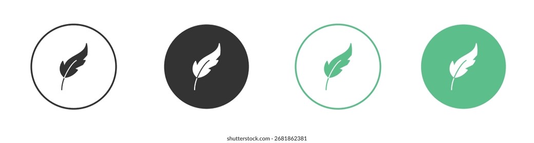Icono de pluma para su Sitio web, móvil, presentación y diseños de logotipo.