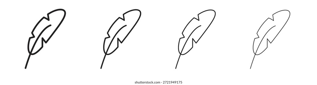 Feather icons outline black vector design. Line with editable stroke.