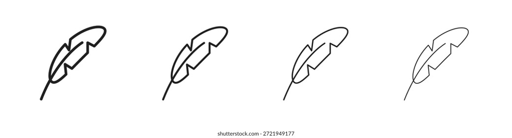 Feather icons outline black vector design. Line with editable stroke.