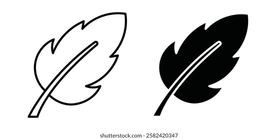 Feather icons pack vectors in black flat and strokes