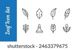 feather icons set of black feather icons with vector collection and editable outline.