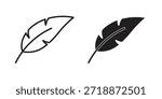 Feather icons sign vectors. suitable for web, app, infographic, etc