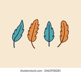 Iconos de plumas simple plana estilo moderno diseño de Vector ilustración colecciones Conjuntos