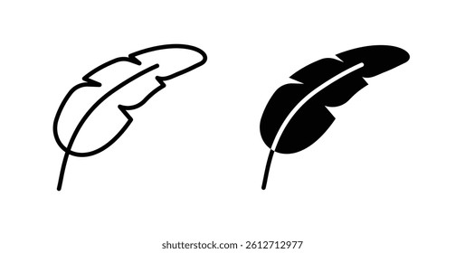 Feather icons in solid black and outlined style