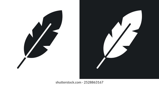 Feather icons. solid style vector