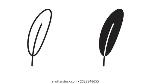 Feather icons. Vector set in filled and line style.